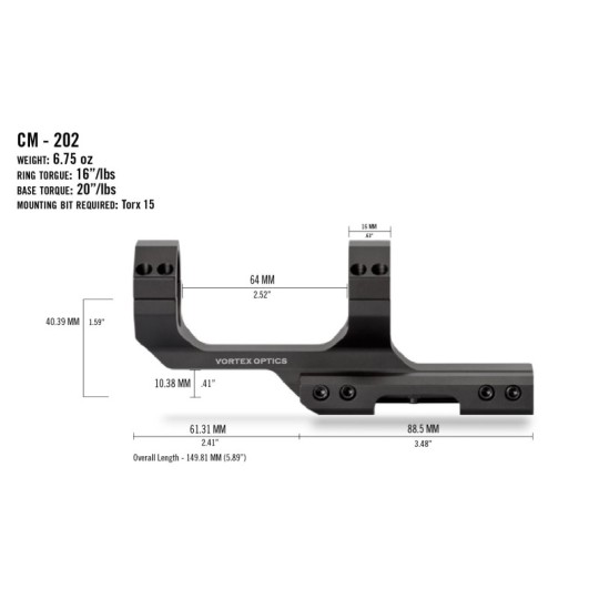 VORTEX CANTILEVER 30MM MOUNT — 2-Inch Offset