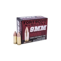 Fort Scott 9mm TUI 80 Gr 20 RD Ammo Box Solid Copper Spun