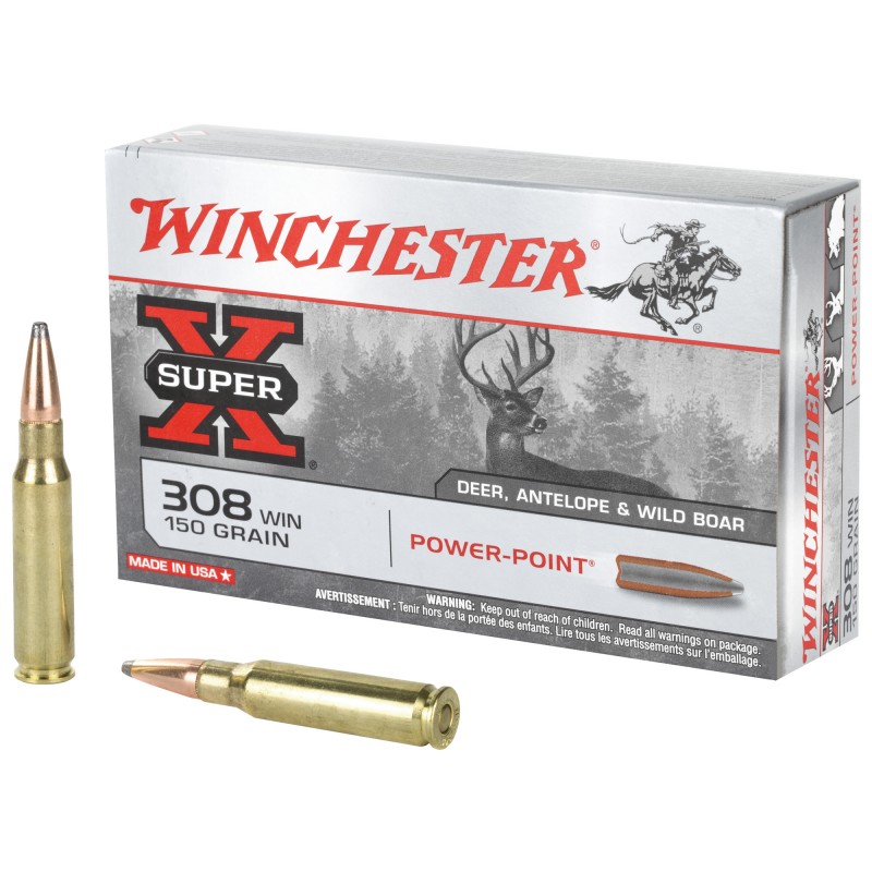 Winchester Super X 308 Win Ammo 150 Gr Power Point 20 Rd Of 308 Win A...