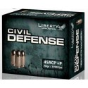 Liberty Civil Defense 45 ACP +P Ammo 78 Gr HP 1900 fps 20 Rd Box