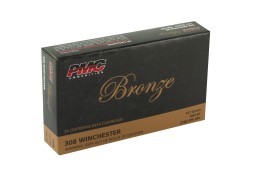 PMC, Bronze, 308 Winchester, 147 Grain, Full Metal Jacket, 20 Round Box