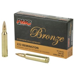 PMC, Bronze, 223REM, 55 Grain, Full Metal Jacket, 20 Round Box