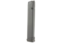 Glock, OEM Magazine, 9MM, 33Rd, Fits GLOCK 17/34, Cardboard Style Packaging, Black Finish