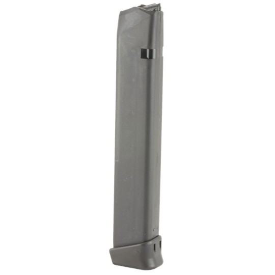 Glock, OEM Magazine, 9MM, 33Rd, Fits GLOCK 17/34, Cardboard Style Packaging, Black Finish