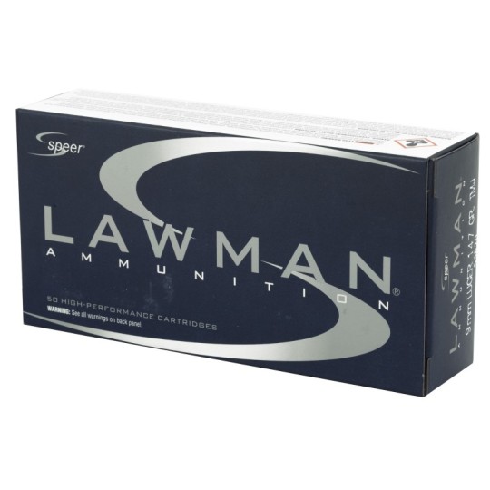 Speer Ammunition, Speer Lawman, 9MM, 147Gr, Total Metal Jacket, 50, 1000
