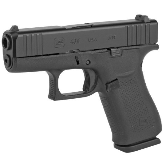Glock, 43X, Semi-automatic Pistol, Striker Fired, Sub-Compact, 9MM