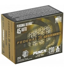 Federal, Personal Defense, Punch, 45 ACP, 230Gr, Jacketed Hollow Point, 20 Round Box