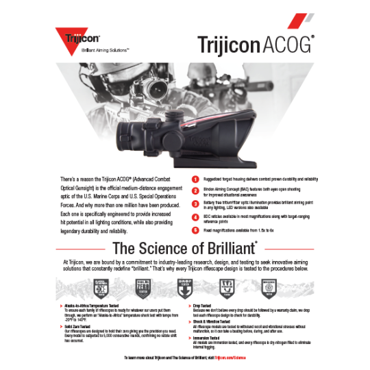 Trijicon ACOG® 4x32 BAC Riflescope - .223 / 5.56 BDC