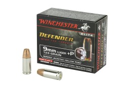 Winchester Ammunition, Defender, 9MM +P, 124 Grain, PDX1, Bonded Jacketed Hollow Point, 20 Round Box