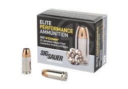 Sig Sauer, Elite Performance V-Crown, 9MM, 115 Grain, Jacketed Hollow Point, 20 Round Box