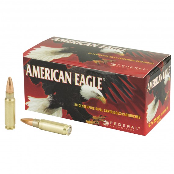 Federal American Eagle 5.7x28mm Ammo 40 Gr FMJ 50 Rd Box