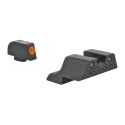 Trijicon, HD XR Night Sight Set, 3 Dot Green Tritium With Orange Front Outline, Fits Glock 17/19/26/27/33/34