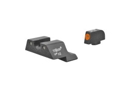 Trijicon, HD XR Night Sight Set, 3 Dot Green Tritium With Orange Front Outline, Fits Glock 17/19/26/27/33/34