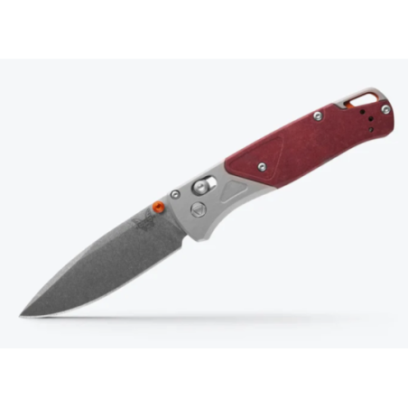 Benchmade Bugout® | Grey/Redstone Aluminum & Richlite