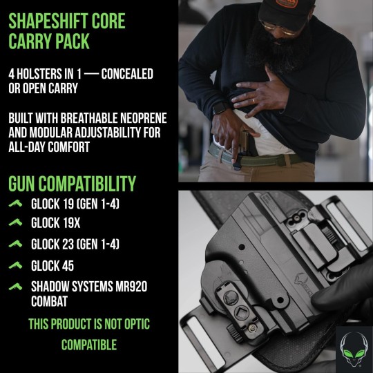 ShapeShift® Core Carry Pack for Glock Guns | 4-in-1 Holsters