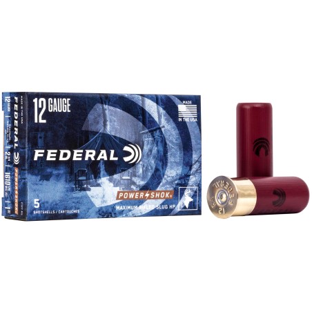 Federal Power-Shok Rifled Slug, 12 Gauge, 438 Grain, 2-3/4